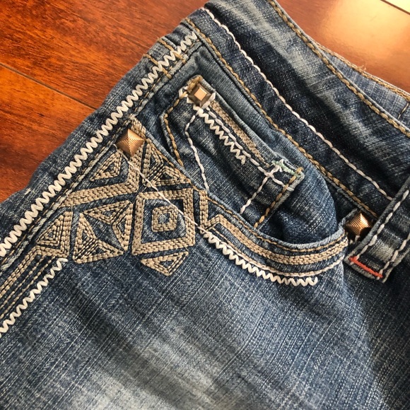 Hydraulic Gramercy Denim Short Western Design Size 4 - Picture 2 of 4